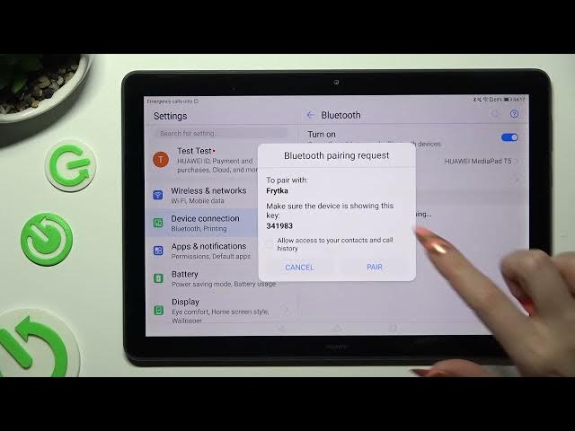 Video thumbnail for How to Connect Bluetooth Device to HUAWEI Mediapad T5
