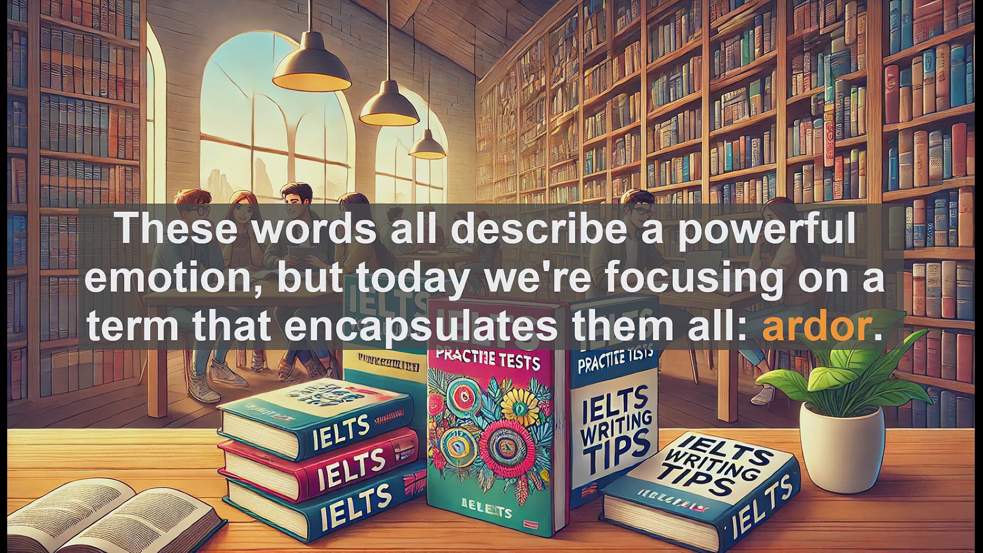 'Video thumbnail for 5000 Must Know IELTS 8.0 Vocabulary - Ardor: The Burning Passion in Words'