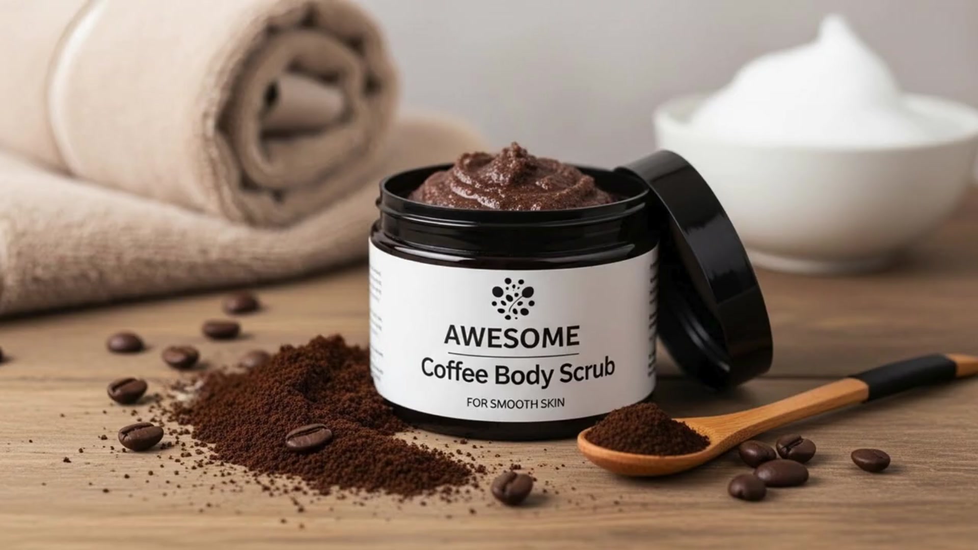 Video thumbnail for How to Make Coffee Body Scrub at Home: Natural Scrub for Smooth Skin, Cellulite and Circulation