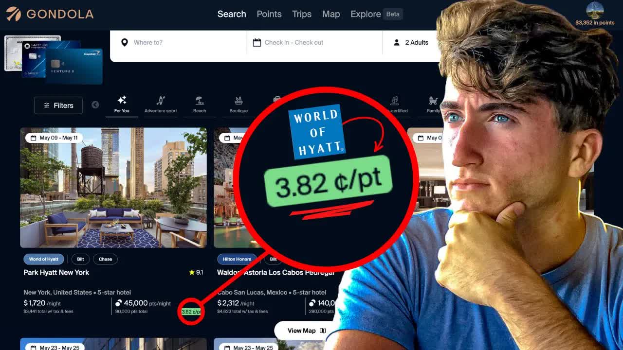 Video thumbnail for anthony venture: gondola ai: revolutionize hotel & travel booking with credit card points?