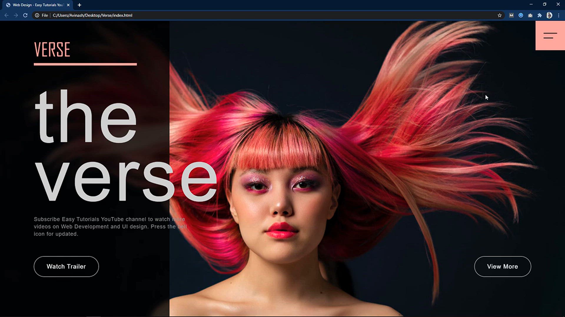 'Video thumbnail for How To Make A Website Header Using HTML And CSS Step By Step Tutorial'