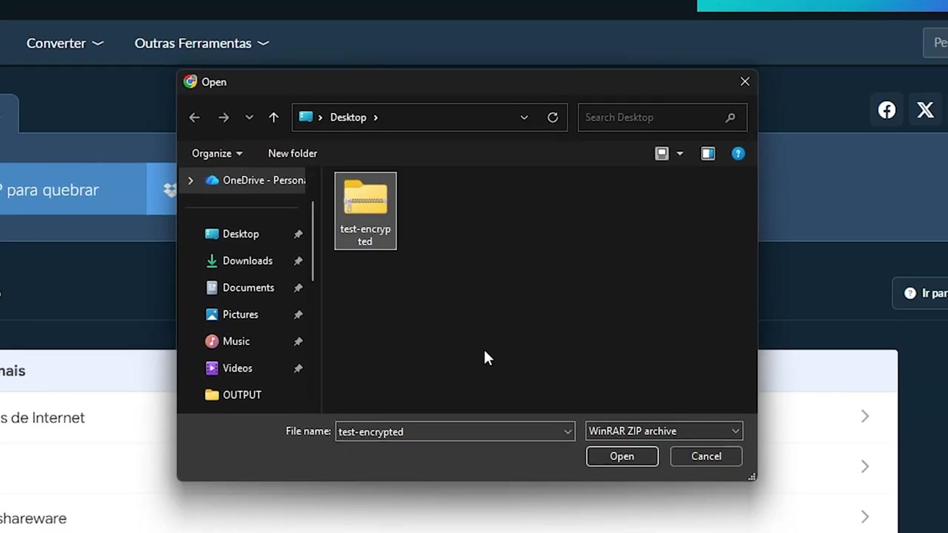 Video thumbnail for 📦 Como Quebrar a Senha de um Arquivo ZIP Online Grátis | Sem Instalar Software