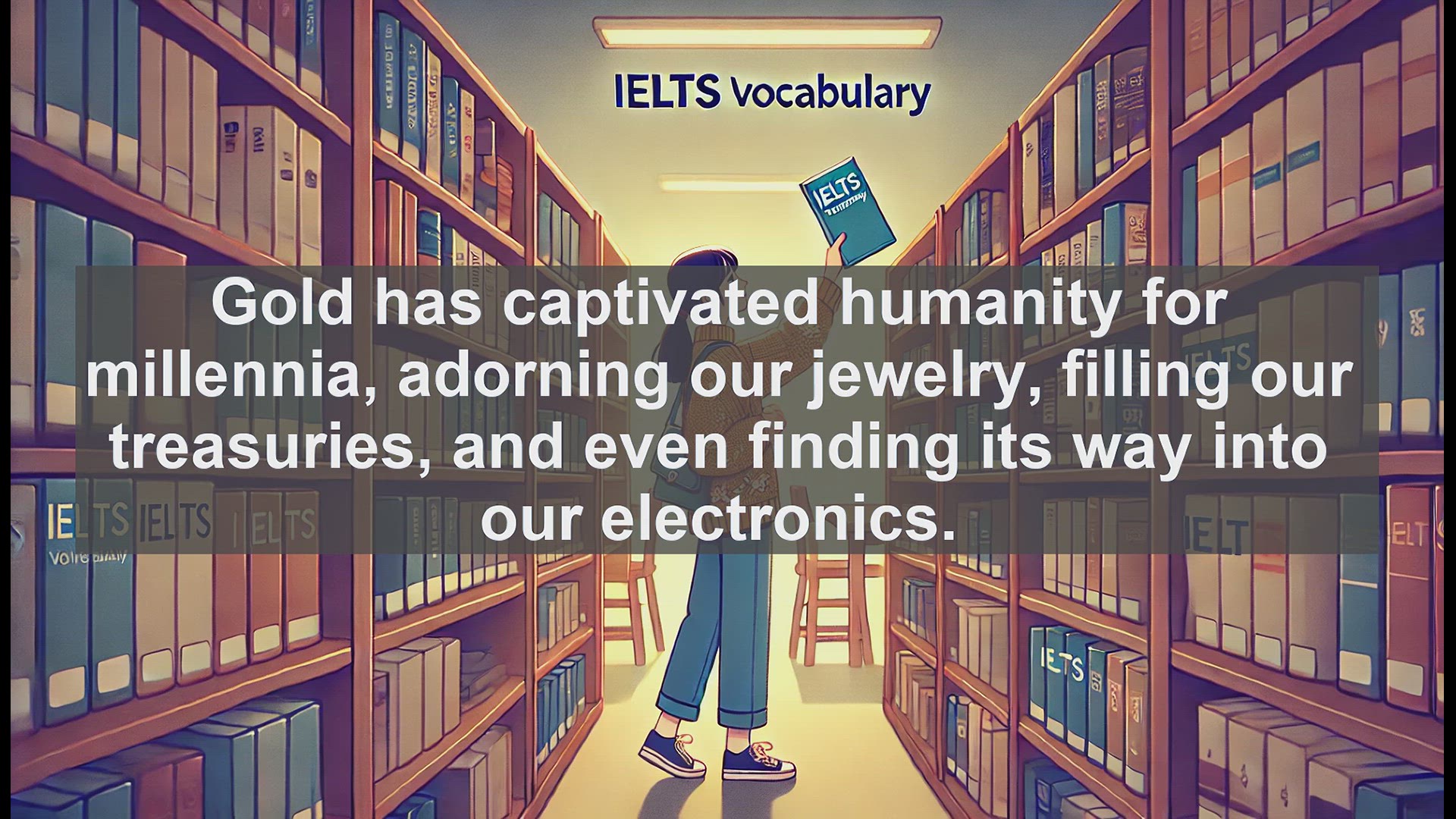 'Video thumbnail for 5000 Must Know IELTS 8.0 Vocabulary - Auriferous: The Golden Word for IELTS Success'