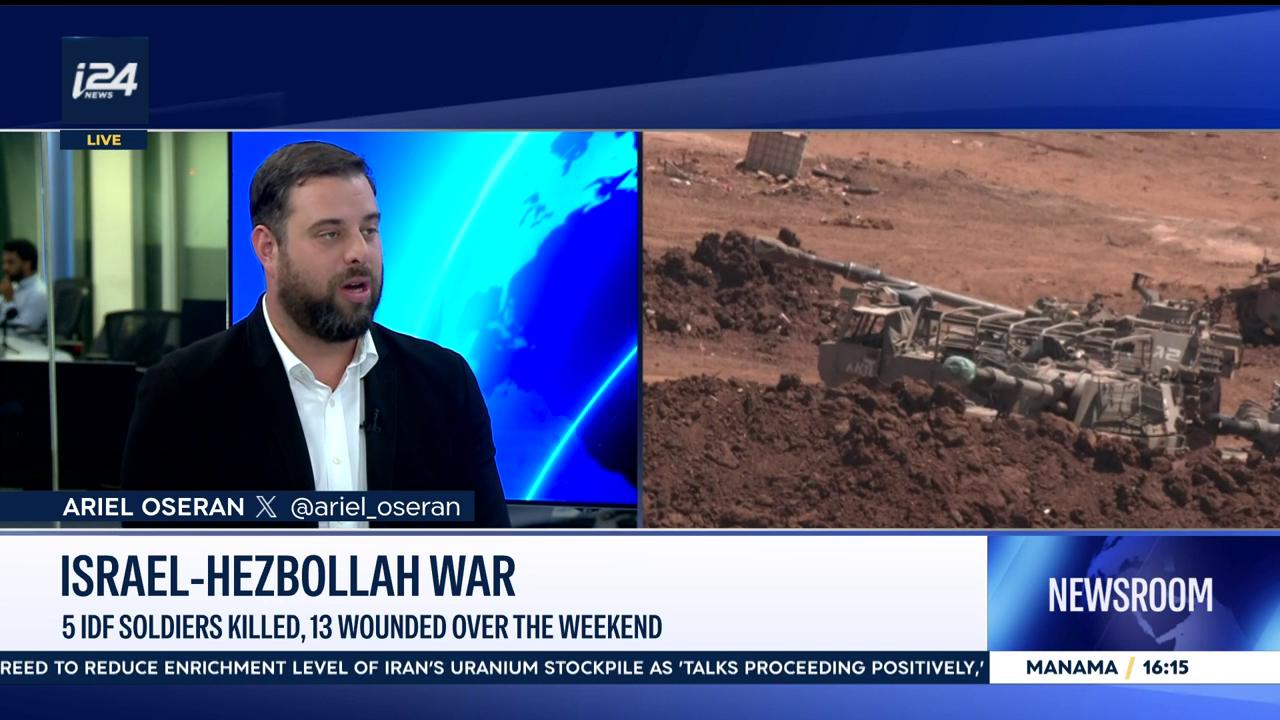 Video thumbnail for Israel-Hezbollah war: 5 IDF soldiers killed, 13 wounded over the weekend
