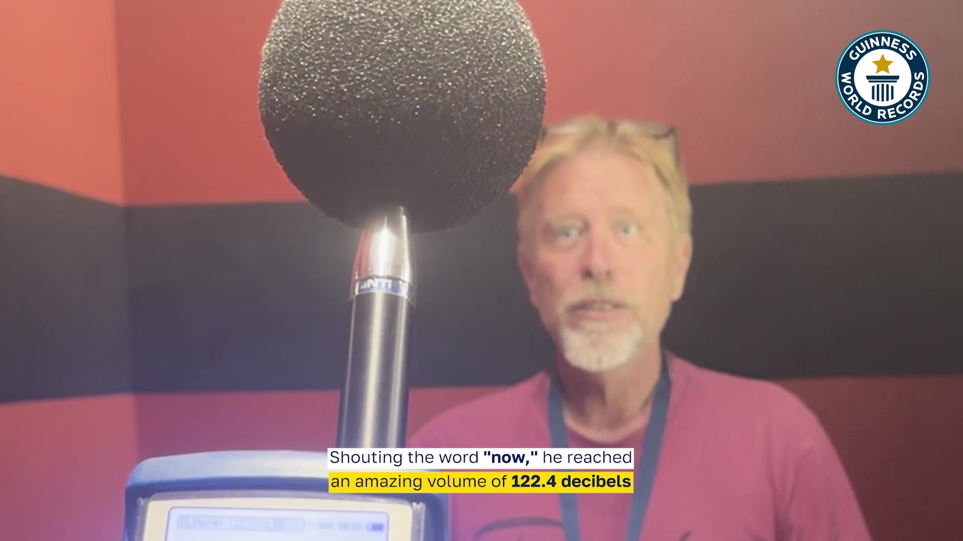 Video thumbnail for Loudest shout (male) - 122.4 decibels by Joseph McGrail-Bateup