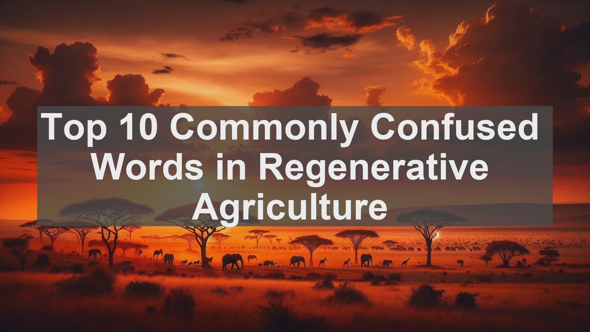 'Video thumbnail for Top 10 Commonly Confused Words in Regenerative Agriculture'