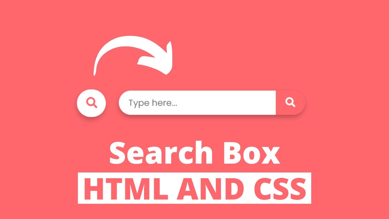 'Video thumbnail for How To Make Search Box using HTML & CSS _ Responsive Search Box Design'