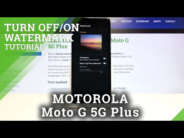 Video thumbnail for How to Manage Camera Watermark in Motorola Moto G 5G Plus- Enable Watermark