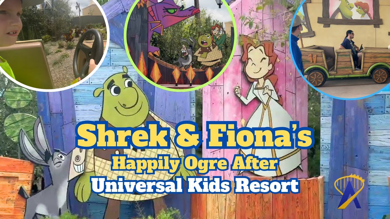 Video thumbnail for FIRST LOOK: New Shrek Ride POV! Universal Kids Resort Texas