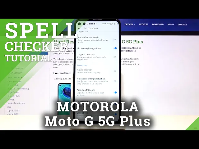 Video thumbnail for How to Enable/Disable Spell Checker in Motorola Moto G 5G Plus – Access Text Correction Options
