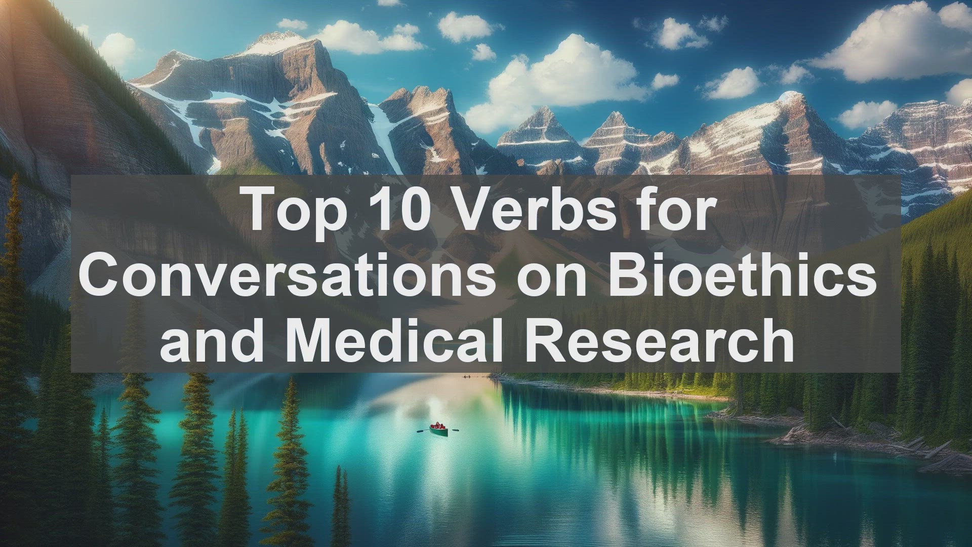 'Video thumbnail for Top 10 Verbs for Conversations on Bioethics and Medical Research'