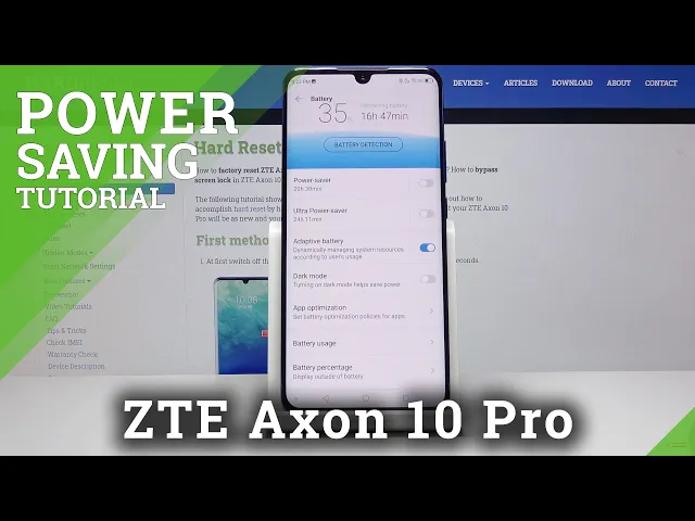 Video thumbnail for How to Save Power in ZTE Axon 10 Pro – Battery Saver
