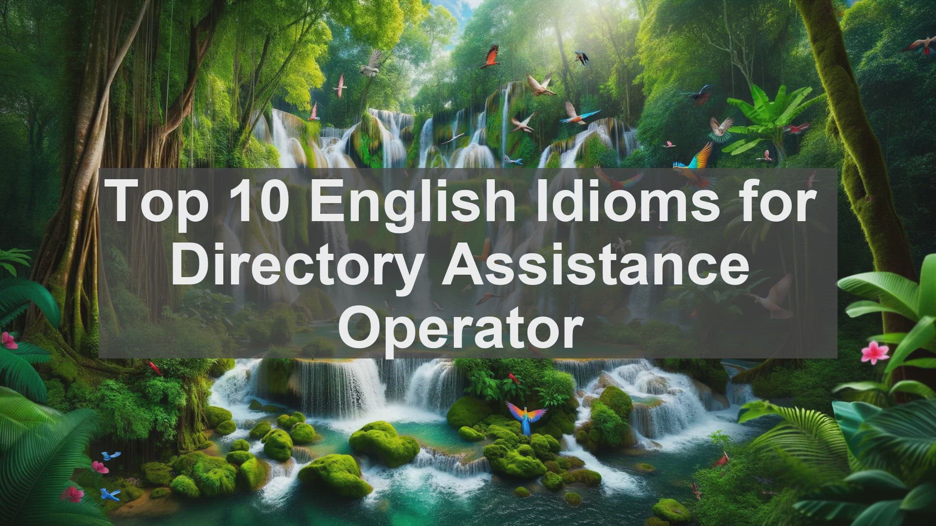 'Video thumbnail for Top 10 English Idioms for Directory Assistance Operator'