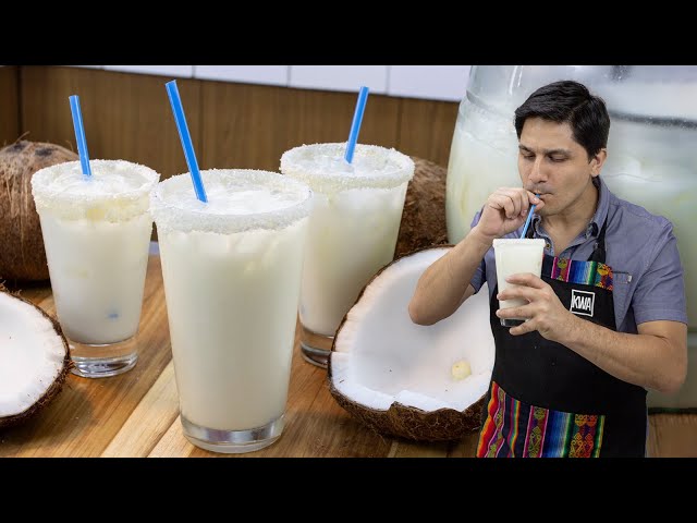 Video thumbnail for Jugo de Coco SÚPER REFRESCANTE | Receta fácil | KWA