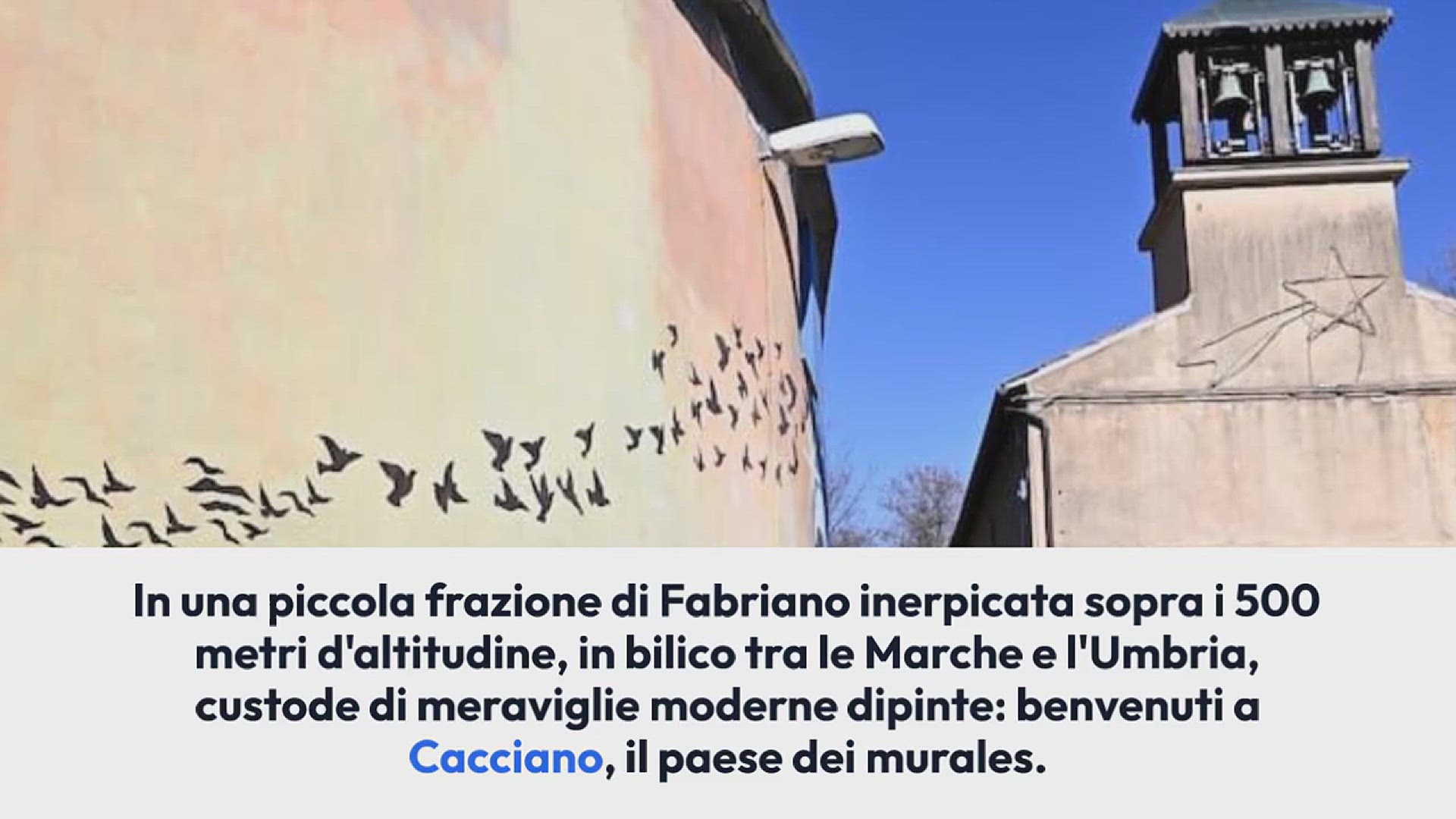 Video thumbnail for Cacciano, il paese dei murales vicino a Fabriano