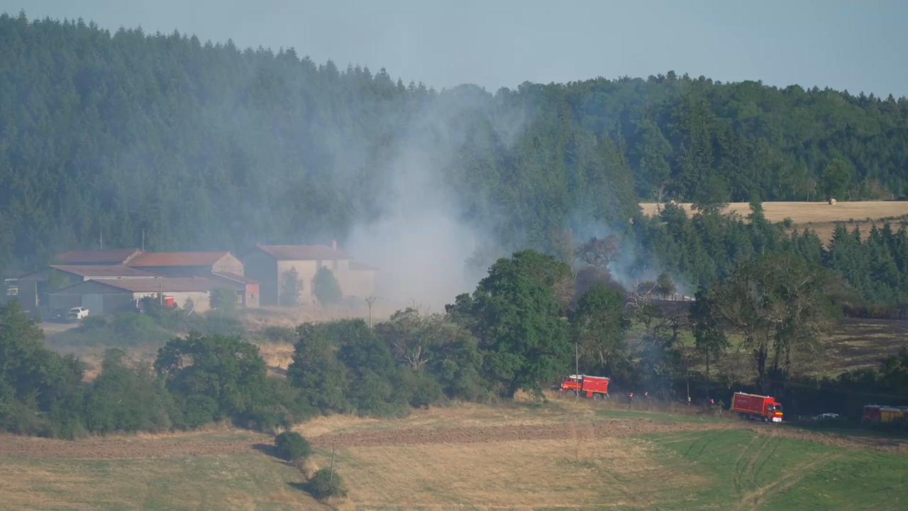 Video thumbnail for France: Wildfires scorch 100 hectares in central France.