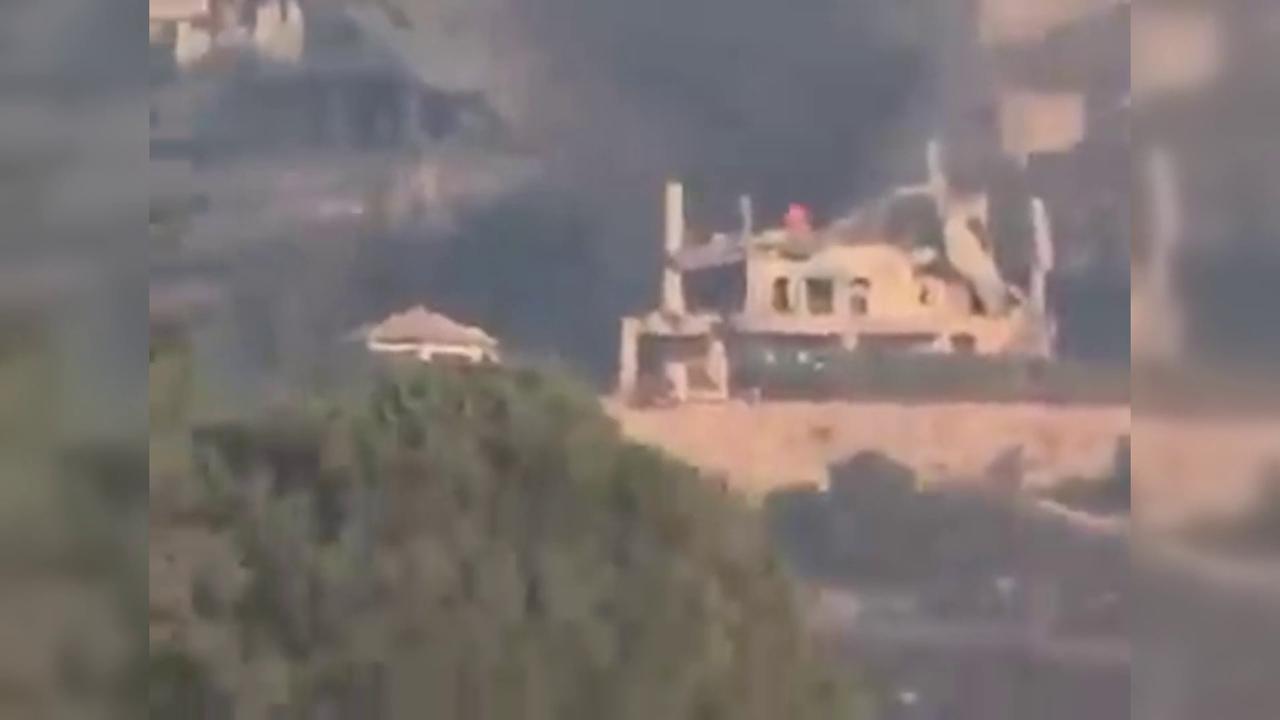 Video thumbnail for Lebanon: Fire Breaks Out After Israeli Airstrike Hits Lebanon's Nabatiyeh.