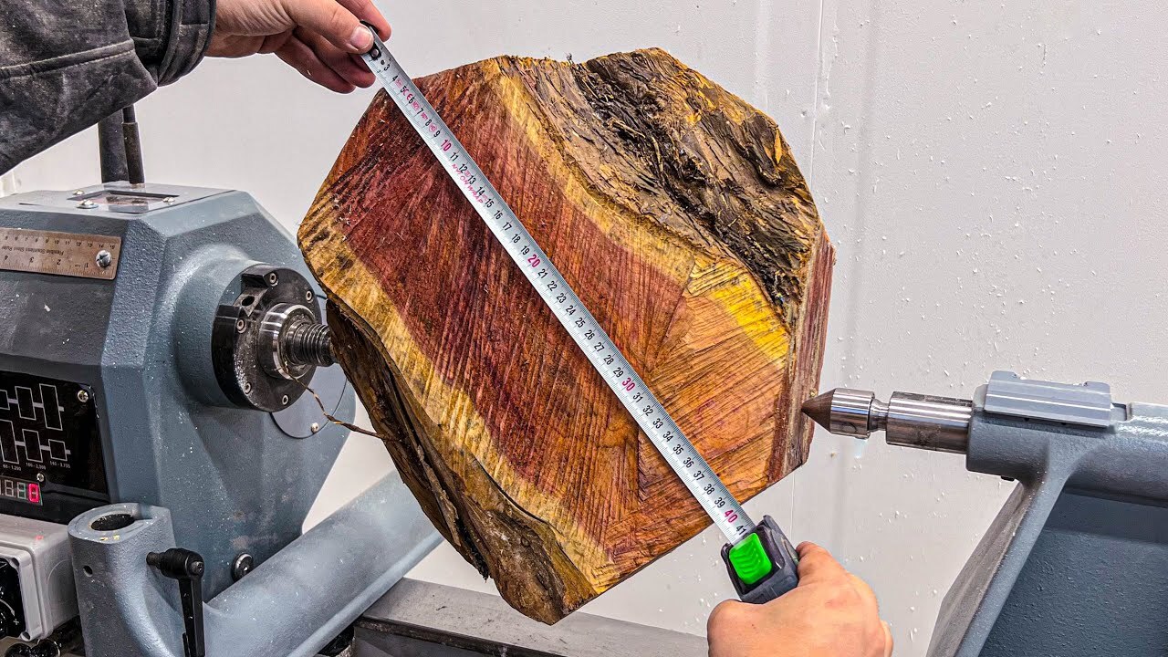 Video thumbnail for Woodturning - Ohh YEW Big Boy !!!