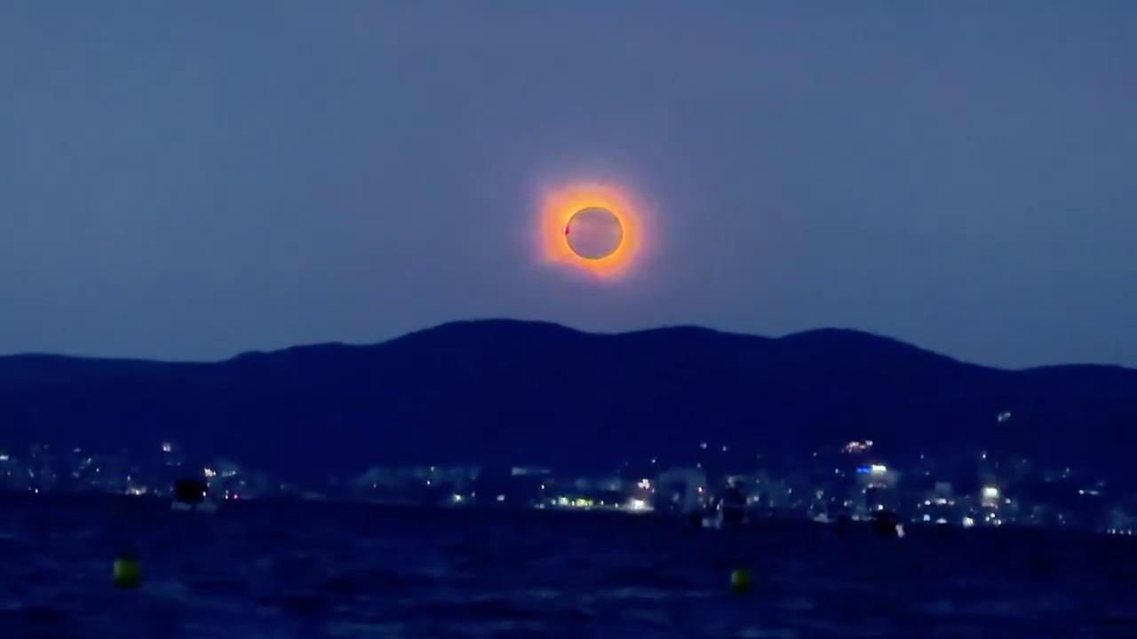 Video thumbnail for Rare Solar Eclipse Dazzles Skywatchers Across the Globe.