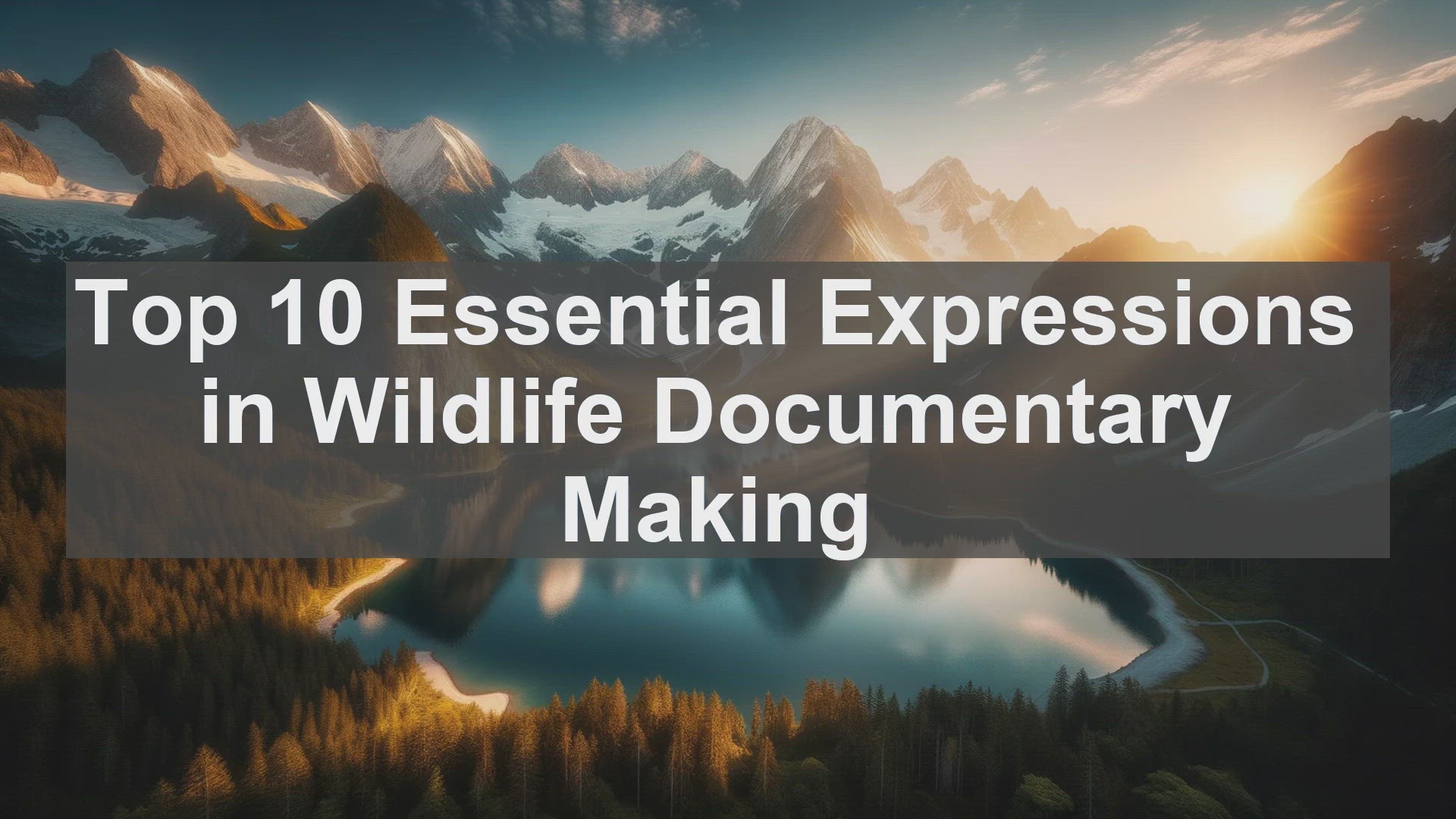 'Video thumbnail for Top 10 Essential Expressions in Wildlife Documentary Making'