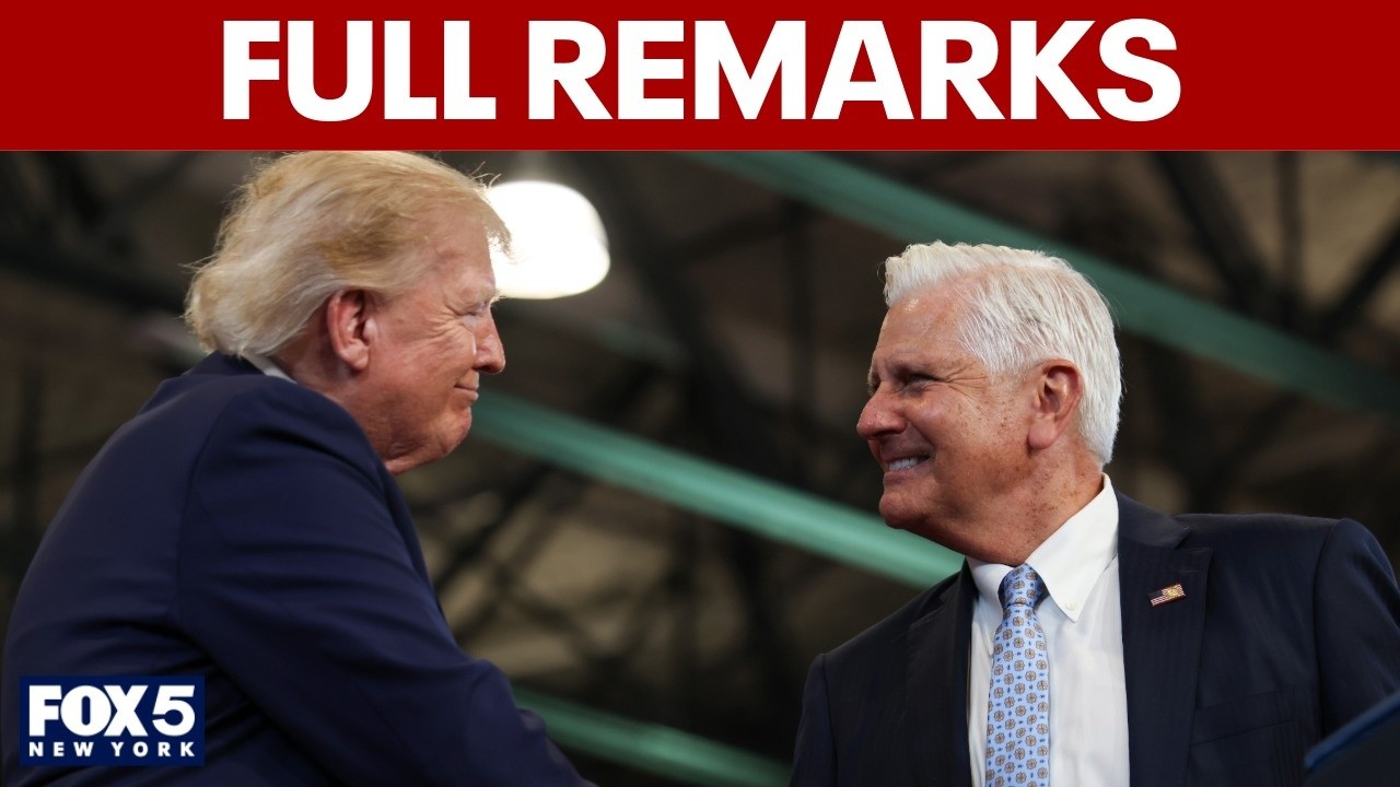 Video thumbnail for FULL: Trump speaks at Nassau County event, campaigns with Bruce Blakeman