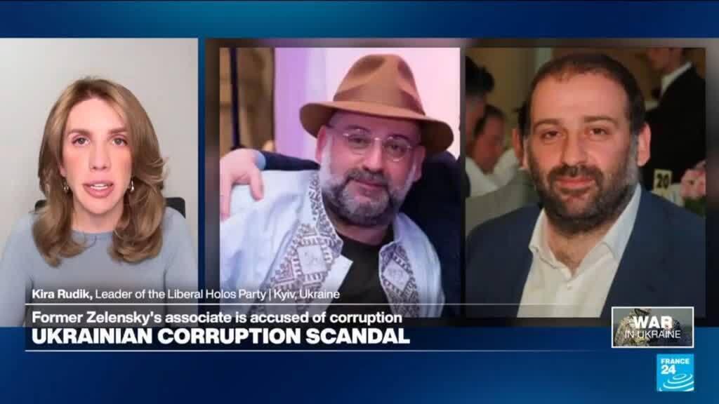 Video thumbnail for Former associate of Zelensky accused of corruption
