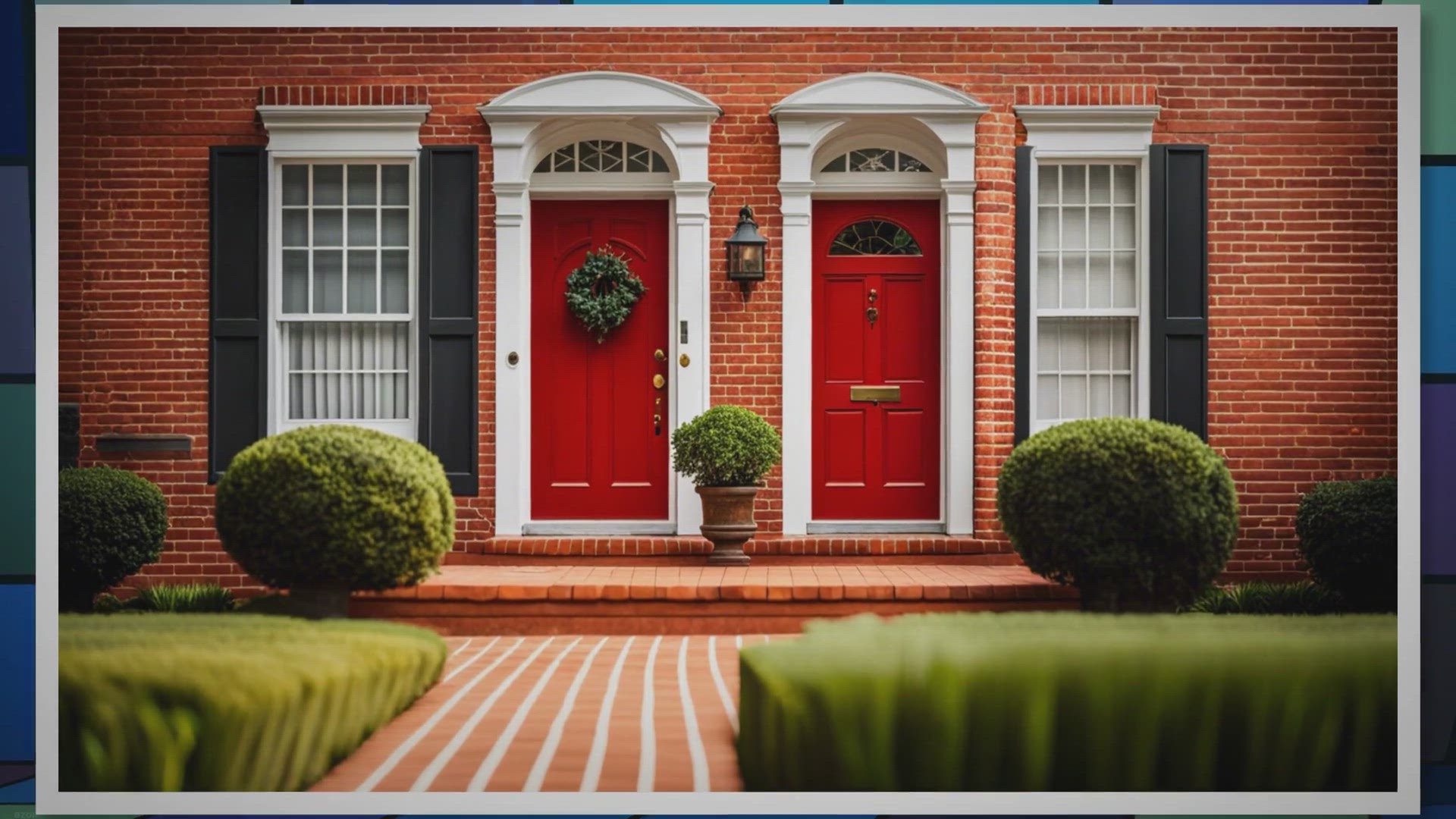 'Video thumbnail for 10 Creative Front Door Colors for Red Brick House'