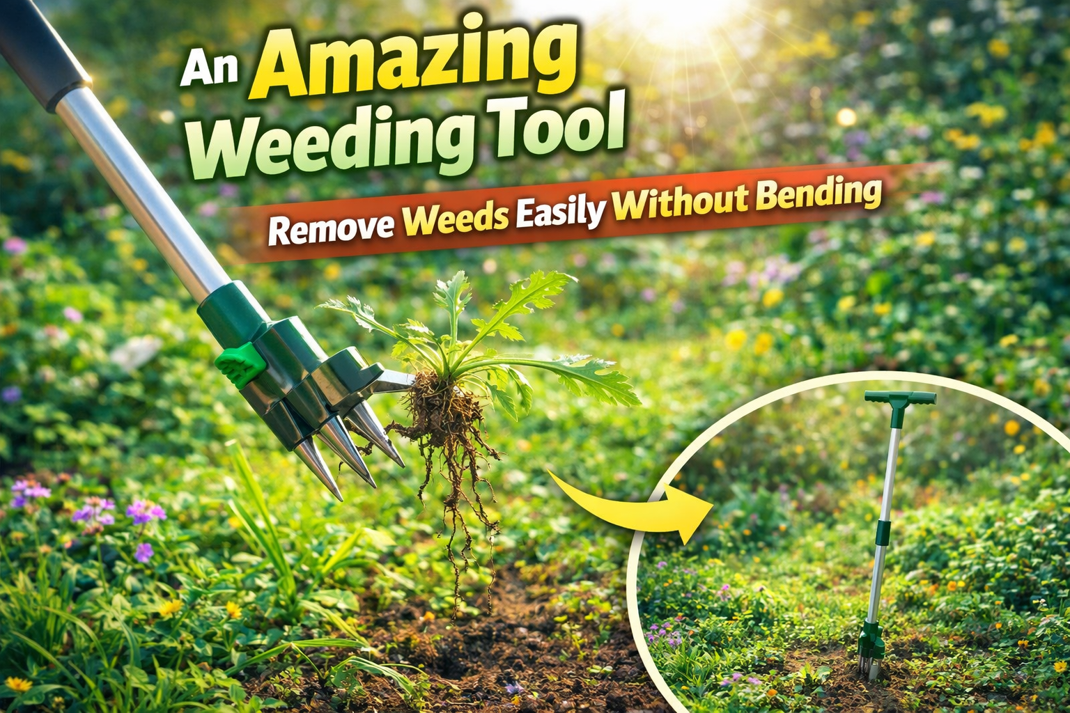 Video thumbnail for An Amazing Weeding Tool | Remove Weeds Easily Without Bending