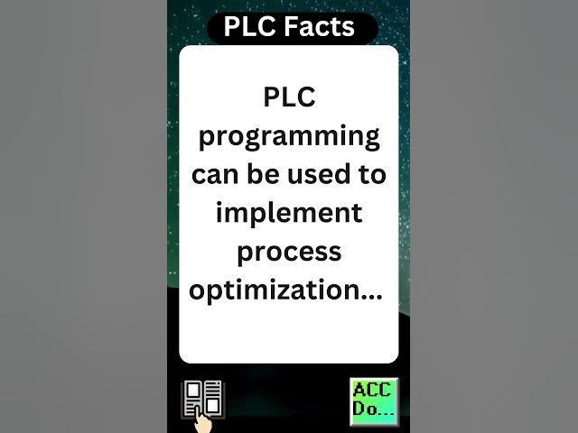 'Video thumbnail for PLC Facts - PLC process optimization...'