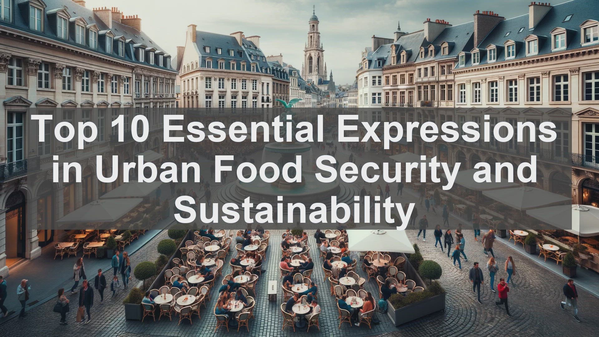 'Video thumbnail for Top 10 Essential Expressions in Urban Food Security and Sustainability'