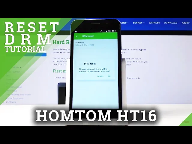 Video thumbnail for How to Reset DRM in HOMTOM HT16 – Clear Certificates