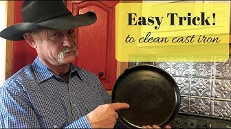 'Video thumbnail for Easy Trick To Clean Cast Iron'