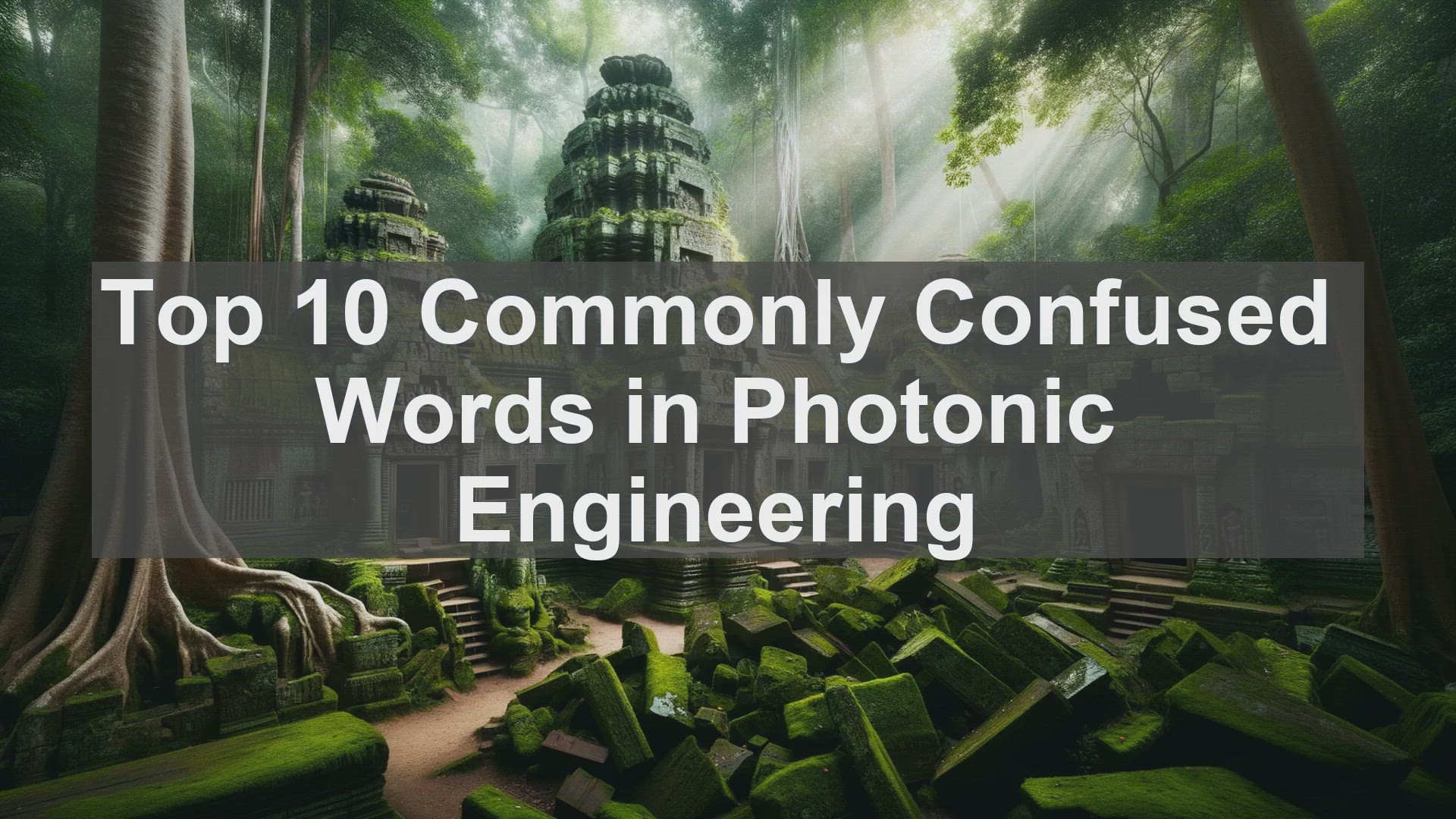 'Video thumbnail for Top 10 Commonly Confused Words in Photonic Engineering'
