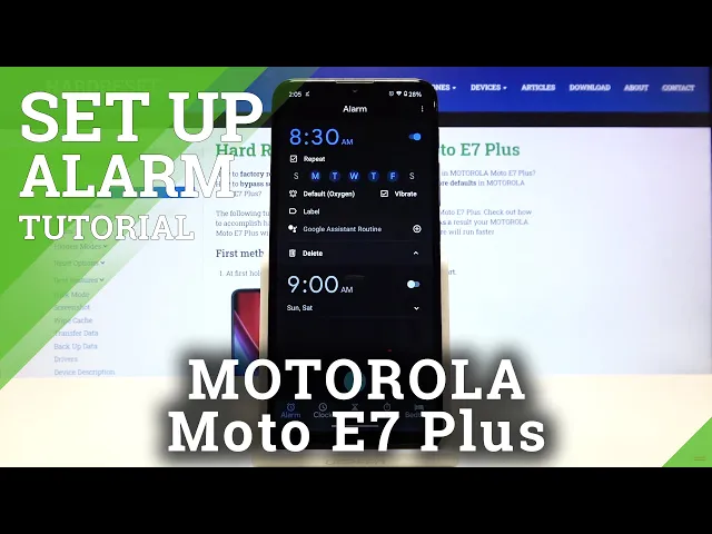Video thumbnail for How to set up an alarm clock in MOTOROLA Moto E7 Plus