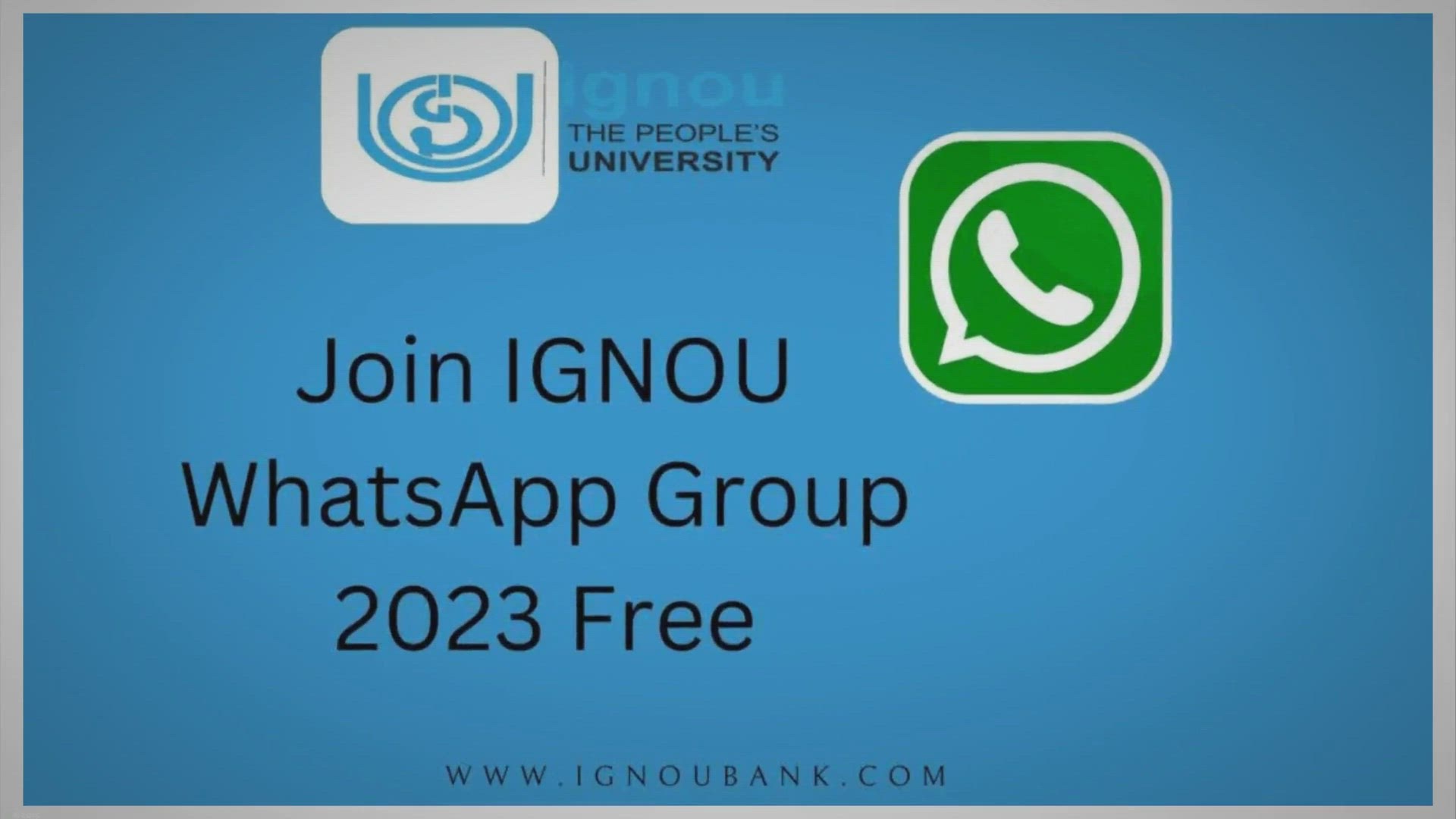 Video thumbnail for IGNOU WhatsApp Group | IGNOU WhatsApp Group Link 2023 (All Students)