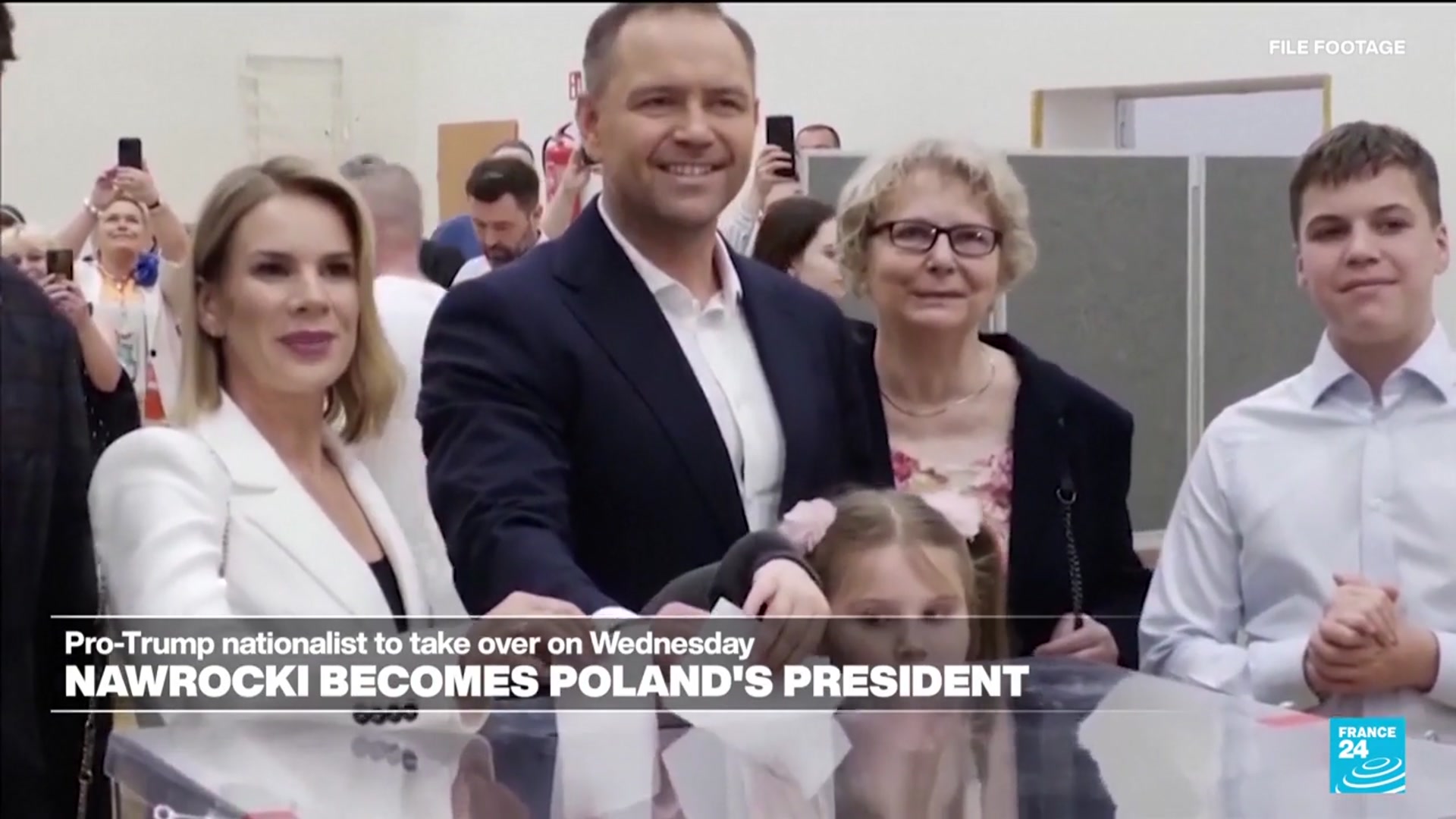 'Video thumbnail for Karol Nawrocki becomes Poland's president'