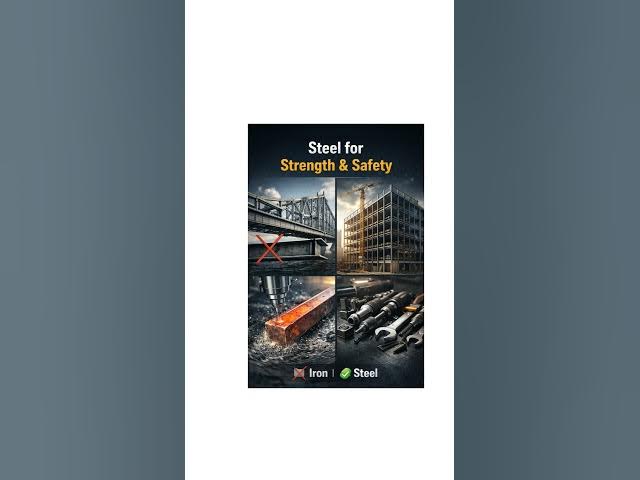 Video thumbnail for Why steel is stronger than iron? #Steel #Iron #Metallurgy #MechanicalEngineering #MaterialScience