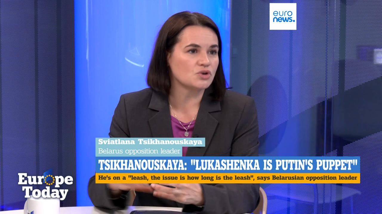 Video thumbnail for Russia is ‘testing how far it can go' before the EU reacts, says Tsikhanouskaya