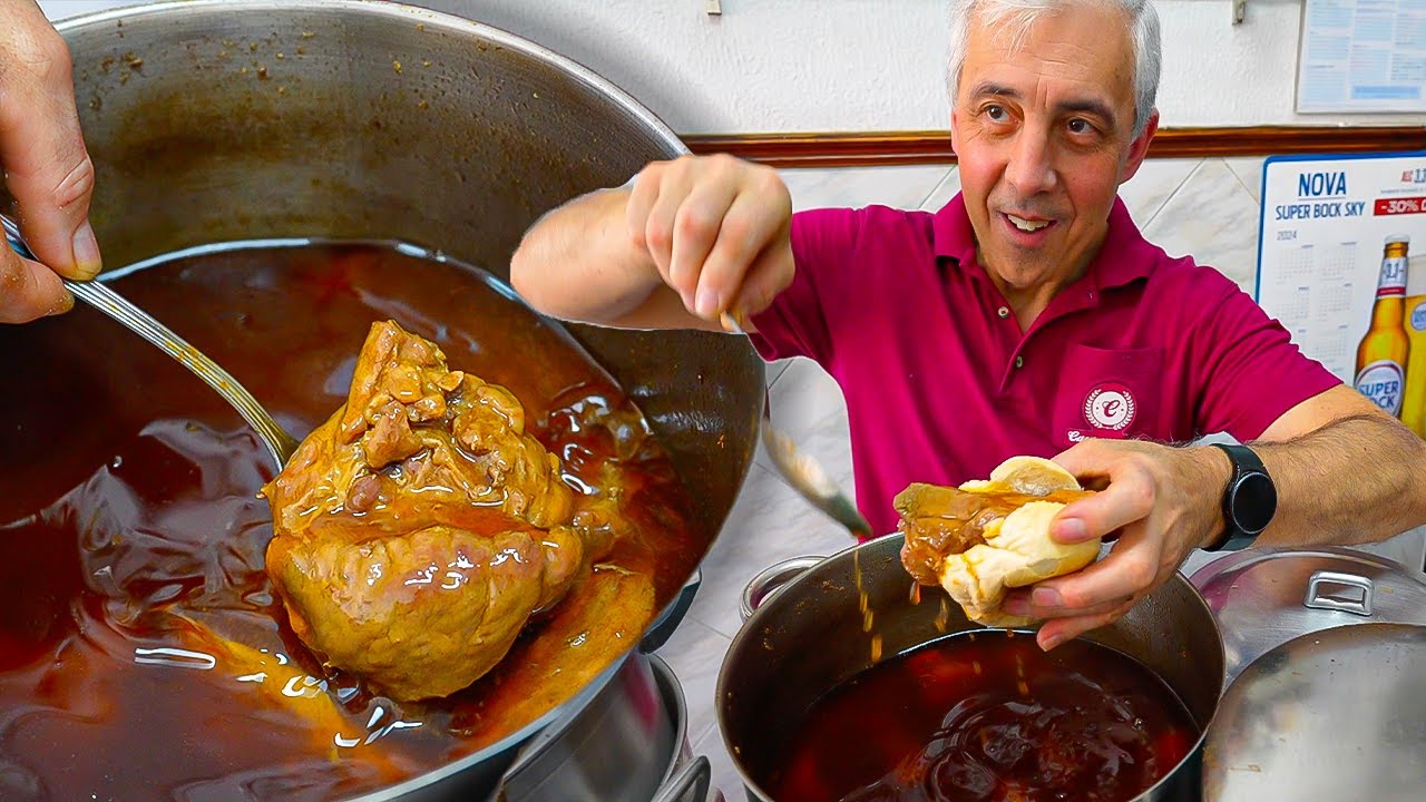 Video thumbnail for Portuguese Street Food HEART ATTACK Sandwich Tour & Seafood BBQ in Porto, Portugal!