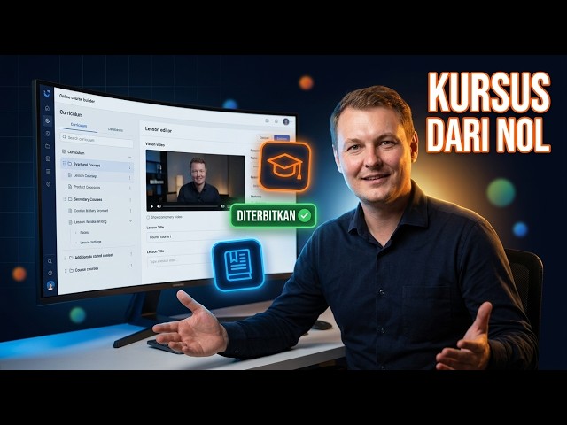Video thumbnail for 🎓 Cara Membuat Kursus Online dari Nol — Tutorial Lengkap Pemula (dari Daftar sampai Publikasi)