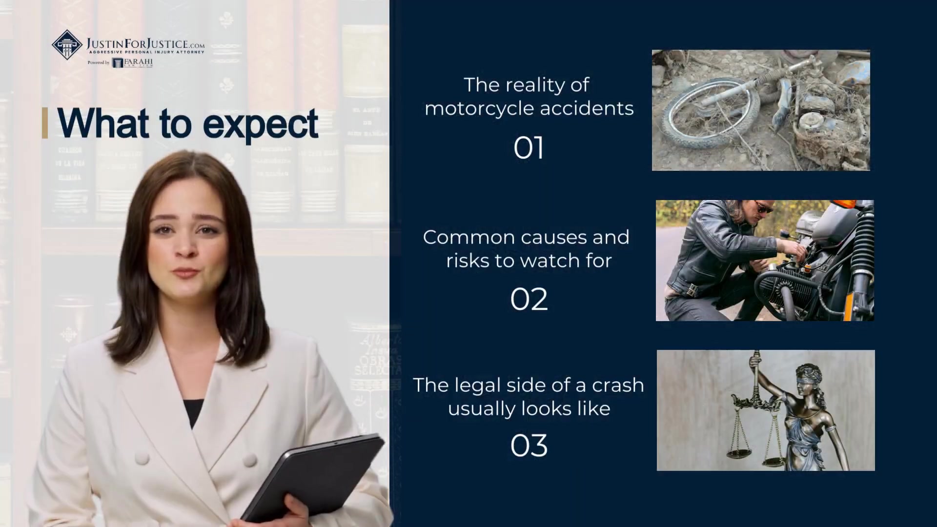 Video thumbnail for Motorcycle Accidents in California: Laws, Safety, and Claims