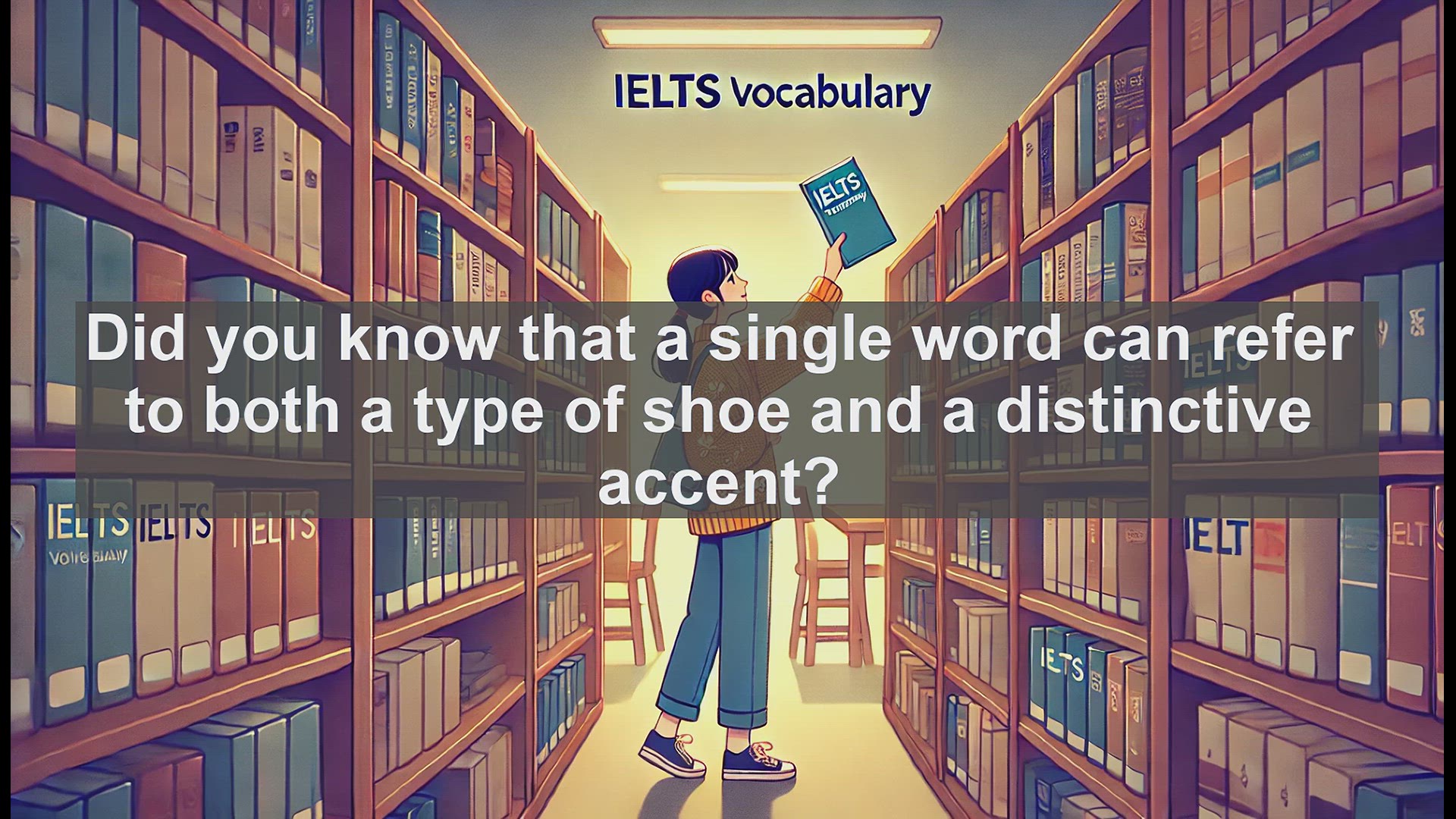 'Video thumbnail for 5000 Must Know IELTS 8.0 Vocabulary - Brogue: A Word for Shoes and Accents - IELTS Vocabulary Boost'