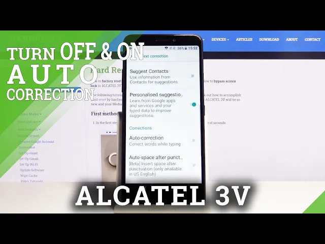 Video thumbnail for How to Enter Text Correction Option in ALCATEL 3V – Auto-Correction Feature