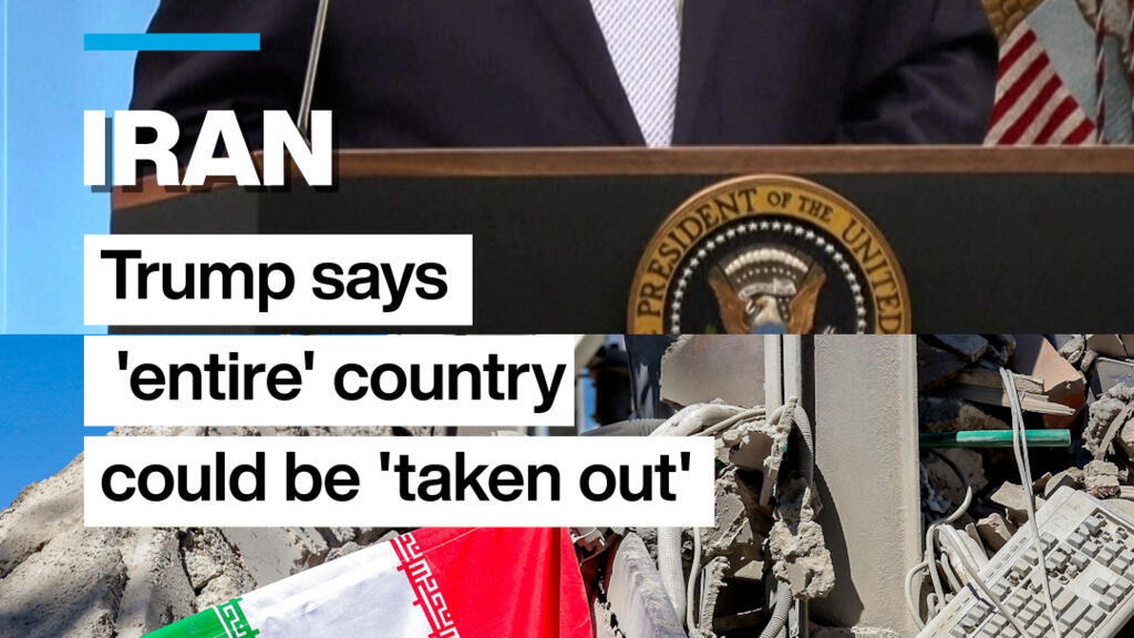 Video thumbnail for Trump threatens to take out Iran in 'one night' as deadline looms