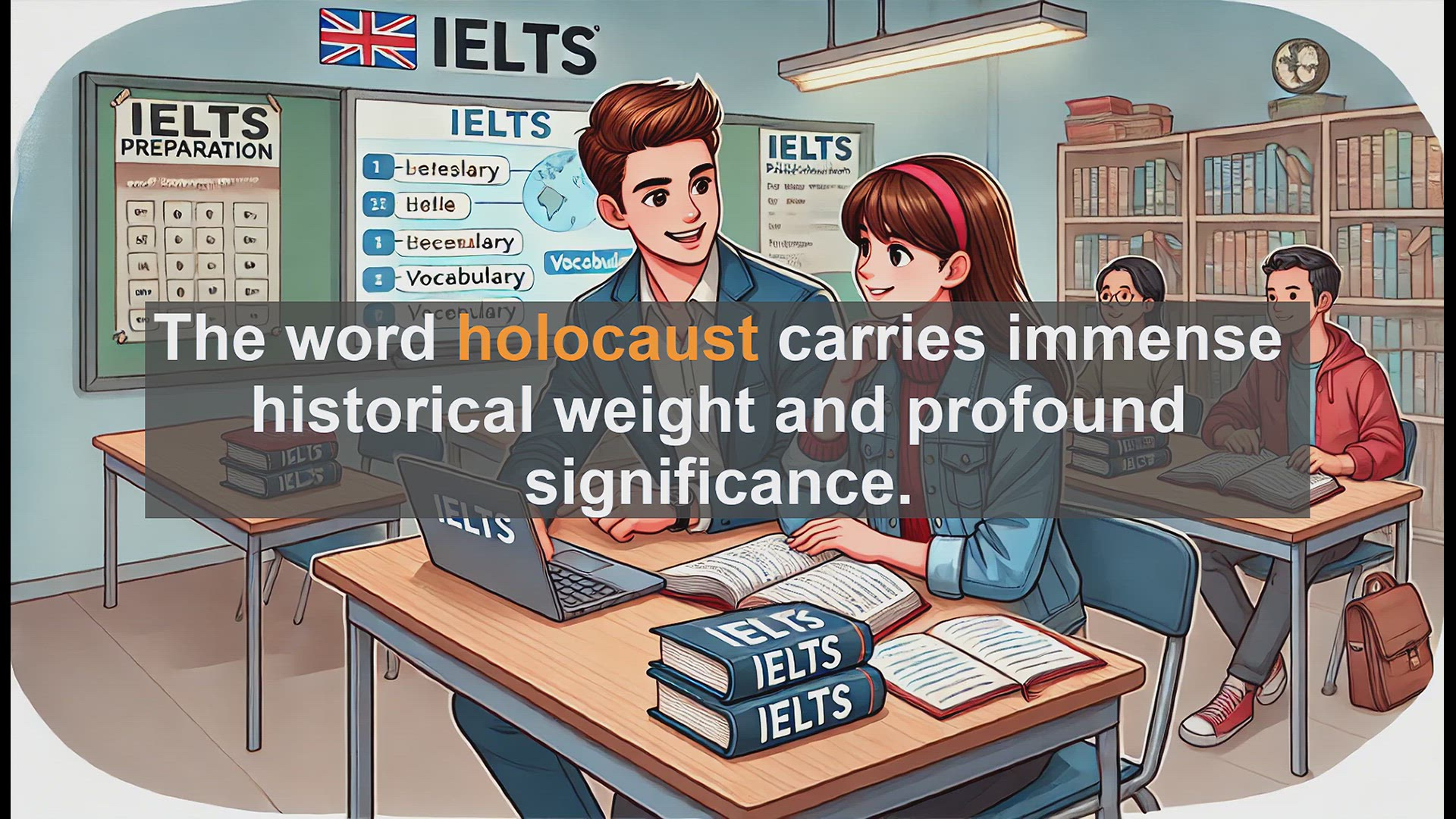 'Video thumbnail for 2000 Must Know IELTS 9.0 Vocabulary - Understanding 'Holocaust': Key Insights for IELTS Success'