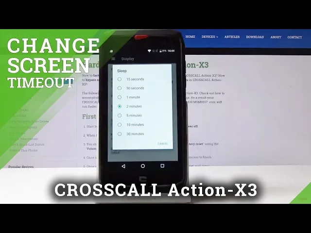 Video thumbnail for How to Change Sleep Time in CROSSCALL Action-X3 - Screen Timeout Settings
