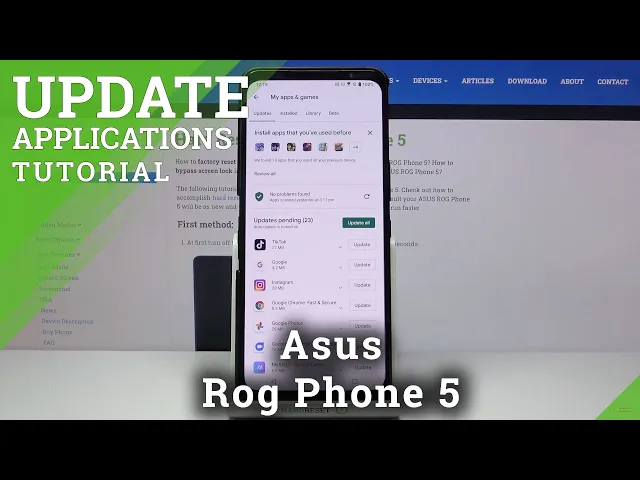 Video thumbnail for How to Update Apps on ASUS ROG Phone 5 – App Actualizations