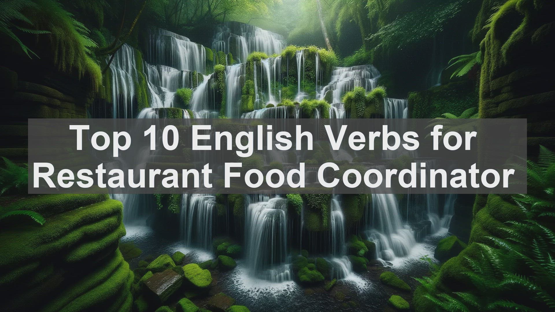 'Video thumbnail for Top 10 English Verbs for Restaurant Food Coordinator'
