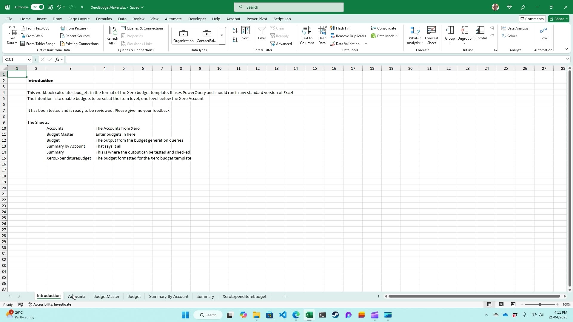 Video thumbnail for XeroBudgetMaker