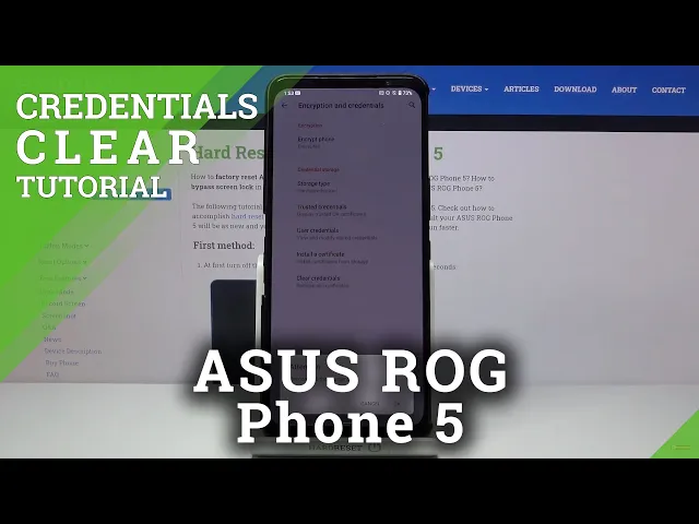 Video thumbnail for How to Clear Credentials on ASUS ROG Phone 5 – Delete Credentials